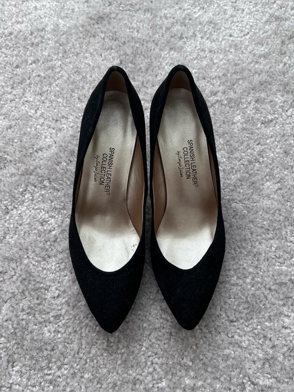 Vintage Spanish Leather Black Heels